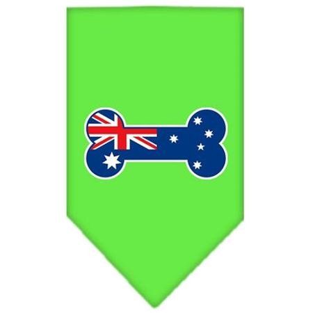 UNCONDITIONAL LOVE Bone Flag Australian  Screen Print Bandana Lime Green Large UN786056